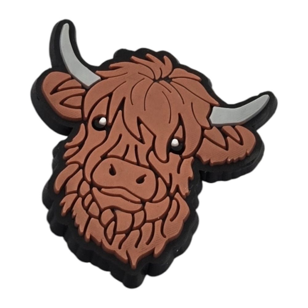 6/$20 Highland Cow 🌟 Croc Charms Rubber Shoe Jewelry Scottish Coos Cattle Cute